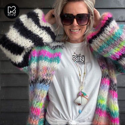 Strikkesett – MYPZ Chunky Mohair Cardigan Indian Summer No.15 (ENG-NL-NO)