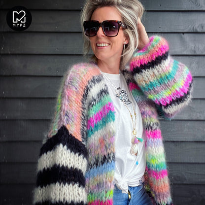 Strikkesett – MYPZ Chunky Mohair Cardigan Indian Summer No.15 (ENG-NL-NO)