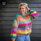 MYPZ knitting kit basic chunky mohair pullover Multicolored no15