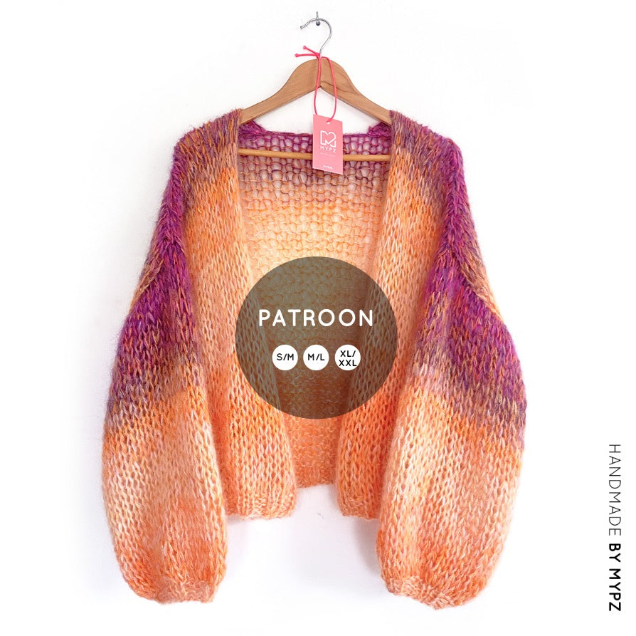 MYPZ breipatroon Chunky Gradient Mohair Cardigan No.15