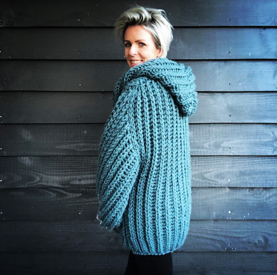 Chunky hotsell hooded cardigan